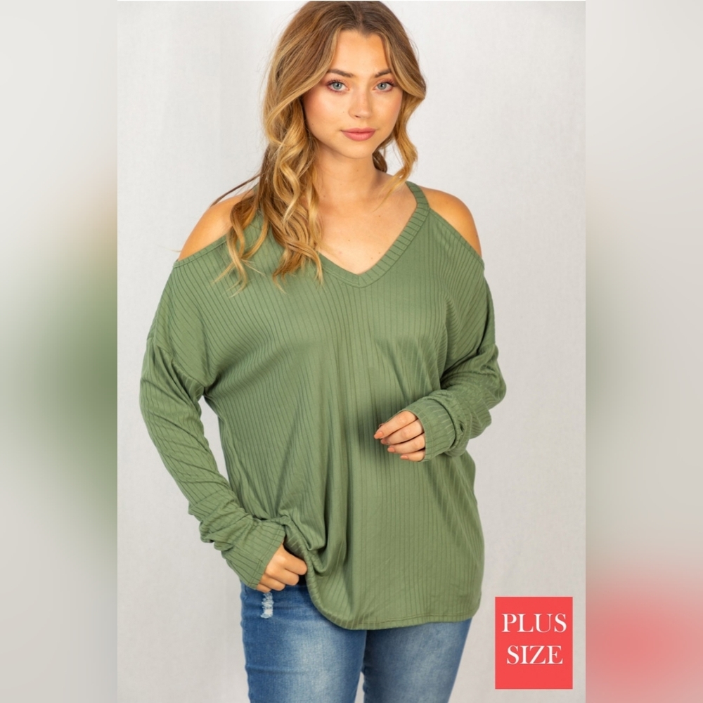 Cold Shoulder Long Sleeve Top